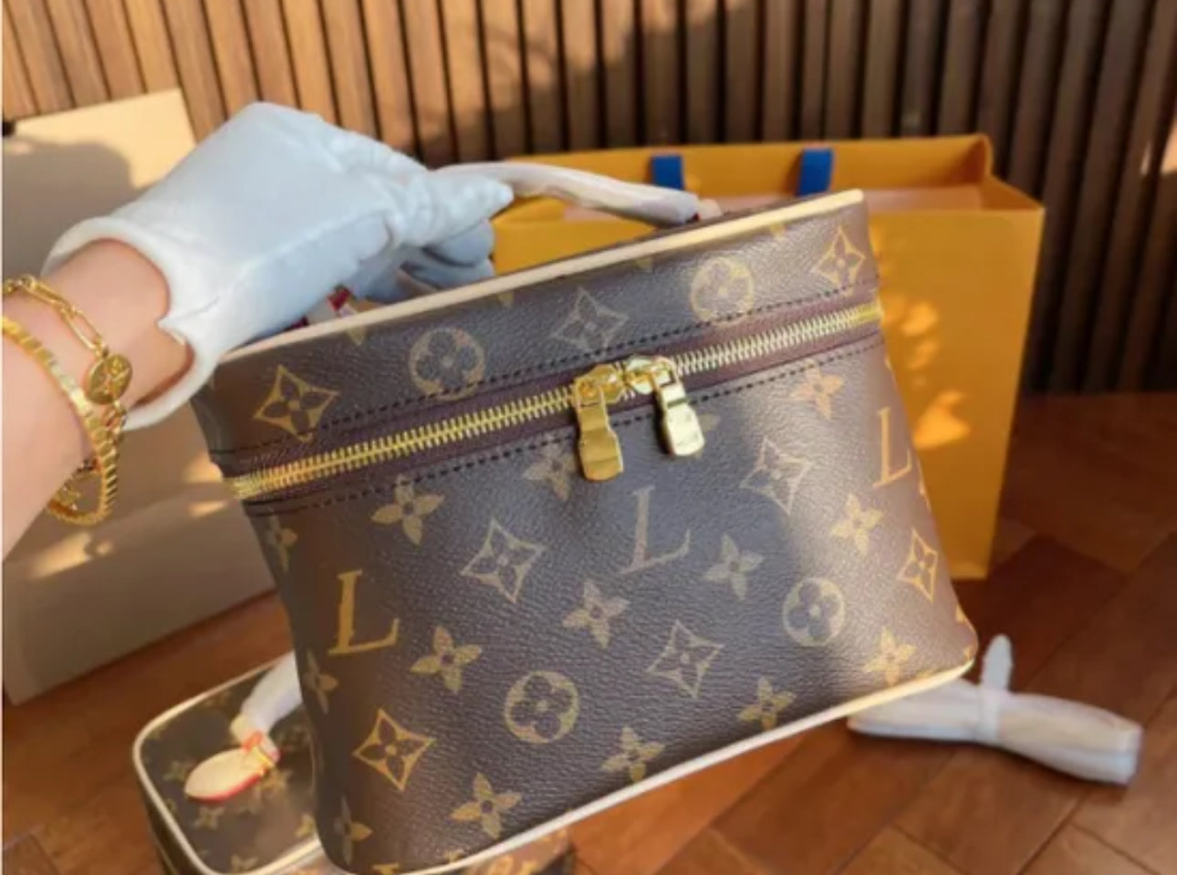 LV makeup bag