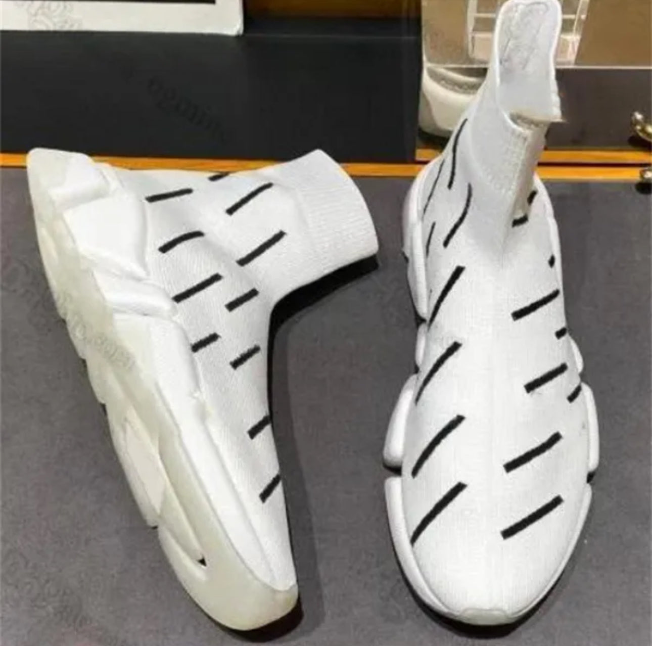socks letter shoes