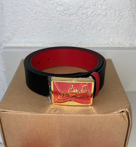 Red bottom belt